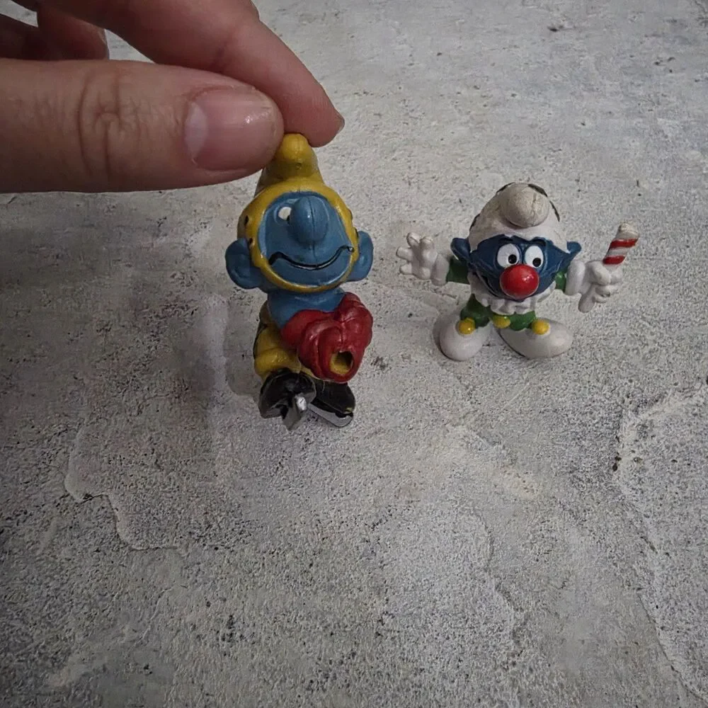 Vintage Smurf Figures Lot of 38 1970s-1980s Peyo Schleich Figurines Snail